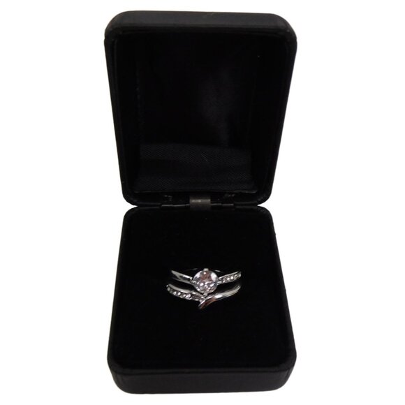 Wal-mart Jewelry - Women's Costume Jewelry Silver Cubic Zirconia Sz.6 Bridal Rings Wal-mart (New)